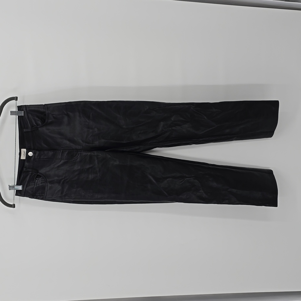 Wilfred Straight Leg Faux Leather Black Pants Women's Size 2